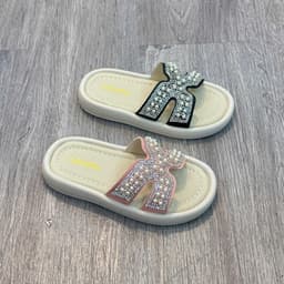 Dép Kiểu Đính Đá Cho Bé Gái – Mềm êm, thời trang, Chống Trượt . Dép H 619 4