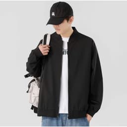 Áo khoác bomber dù tráng bạc hai lớp trượt nước cản gió cản bụi 6