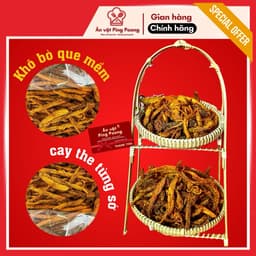 Khô Bò Que Mềm Cay The Ăn Liền Hộp 500g - Hương Vị Đậm Đà Truyền Thống, Ăn Vặt/Làm Quà Tặng 2