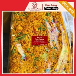 Khô Gà Lá Chanh Đặc Biệt Cao Cấp, Khô Gà Không Bột, Khô Gà Xé Ăn Liền, Sợi Mềm Đậm Vị Biếu Tết 9