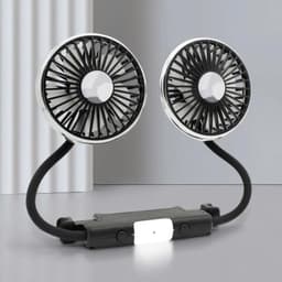 Quạt gắn ghế sau ô tô F310 cắm cổng USB tích hợp đèn LED chiếu sáng 4
