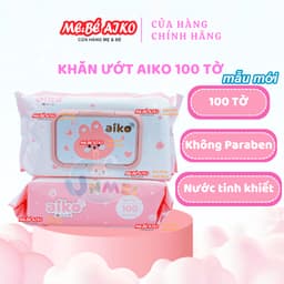 KHĂN GIẤY ƯỚT AIKO KHÔNG MÙI 100 TỜ/TÚI 1