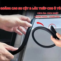 Bộ 2 Gioăng Cột B Lõi Thép Cách Âm Chống Ồn Giảm Bụi Hiệu Quả Dài 90cm Lắp Đặt 2 Bên Cửa 1