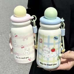 Bình giữ nhiệt nhỏ gọn dung tích 500ml , Ly giữ nhiệt dễ thương bằng inox 316 không gỉ -Bình nước giữ nhiệt VINBEO 6