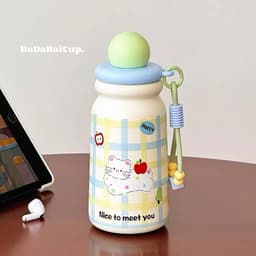 Bình giữ nhiệt nhỏ gọn dung tích 500ml , Ly giữ nhiệt dễ thương bằng inox 316 không gỉ -Bình nước giữ nhiệt VINBEO 9