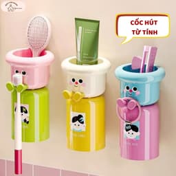 Kệ để bàn chải đánh răng giá để bàn chải đánh răng decor trang trí nhà tắm giúp bé thích đánh răng hơn 4