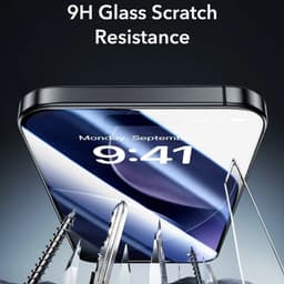 Cường lực bảo vệ màn hình ESR Tempered Glass kèm khung tự dán cho iphone Air 17 Pro/ProMax 8