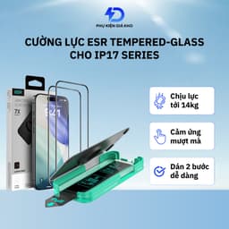 Cường lực bảo vệ màn hình ESR Tempered Glass kèm khung tự dán cho iphone Air 17 Pro/ProMax 1