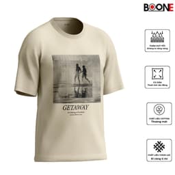 Áo thun Unisex Nam Nữ in hình GETAWAY, chất cotton 100% - BOONE - BNE00121 3