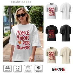 Áo thun Unisex Nam Nữ in hình MORE AMOR POR FAWOR, chất cotton 100% - BOONE - BNE00171 1