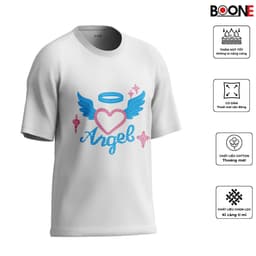 Áo thun Unisex Nam Nữ in hình TRÁI TIM Angle, chất cotton 100% - BOONE - BNE00130 4