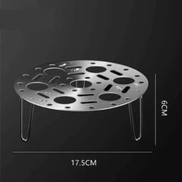 Vỉ Hấp Chân Gấp Gọn Inox 304, Vỉ Hấp Trứng Hấp Thức Ăn Đa Năng Gấp Gọn Khay Hấp Inox Tiện Lợi  5