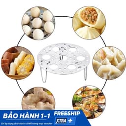 Vỉ Hấp Chân Gấp Gọn Inox 304, Vỉ Hấp Trứng Hấp Thức Ăn Đa Năng Gấp Gọn Khay Hấp Inox Tiện Lợi  8