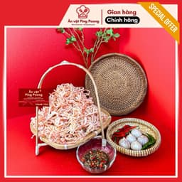 Khô Mực Dẻo Hấp Nước Dừa Thơm Ngọt Tự Nhiên Ăn Liền, Khô Mực Đỏ Hồng Sợi Hấp Dừa Đặc Sản Việt Nam 3