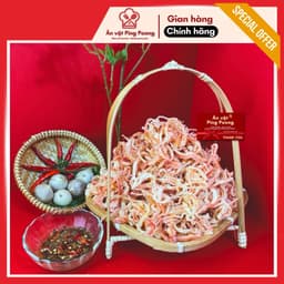 Khô Mực Dẻo Hấp Nước Dừa Thơm Ngọt Tự Nhiên Ăn Liền, Khô Mực Đỏ Hồng Sợi Hấp Dừa Đặc Sản Việt Nam 5