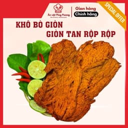 Khô Bò Giòn Tan Ăn Liền Miếng Tảng 500g - Thơm Ngon Hấp Dẫn, Tẩm Ướp Gia Vị Đậm Đà 6