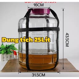 Bình thủy tinh ngâm rượu 35L (Dung tích thực 25 lít) – Ngâm sâm, đinh lăng, hoa quả, dược liệu 2