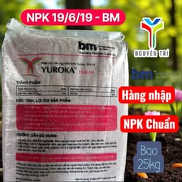Phân bón NPK Yuroka 19-6-19 - Hàng nhập khẩu Đức - Dưỡng trái, lớn trái, chắc hạt, bao 25kg 6
