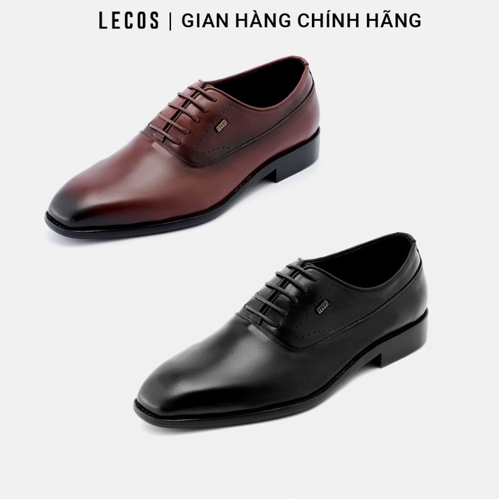 Giày Tây Nam LECOS LG4 Oxford Da Thật Đế Đúc Chống Mòn Gặp Đối Tác