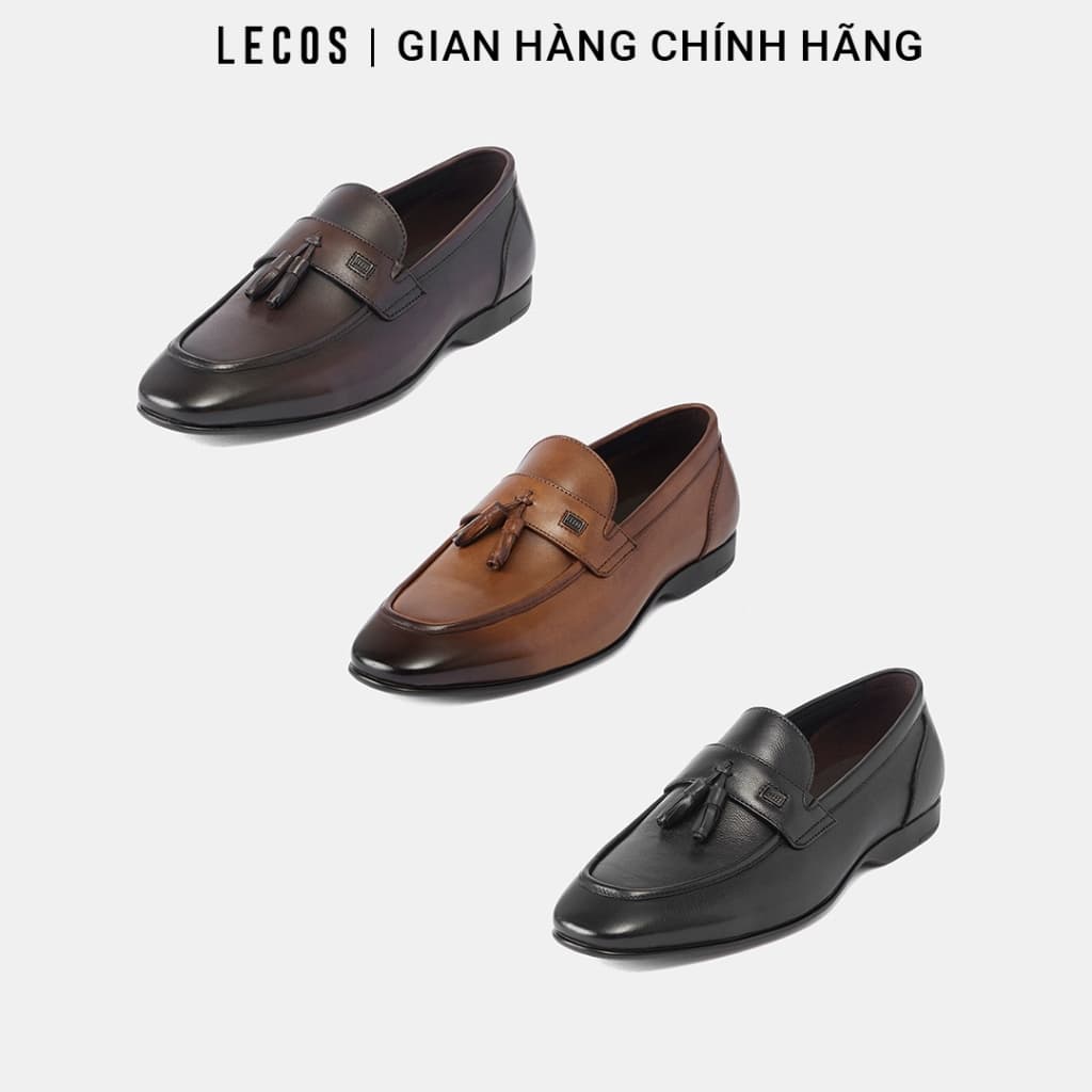 Giày Tây Nam LECOS LG42 Da Bò Thật Giữ Form Không Nhăn Gãy Da