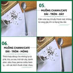 Combo 10 muỗng inox 430 Anpha Cook hàng Việt Nam chất lượng, pha cà phê, trà, pannacotta Mixmore 6