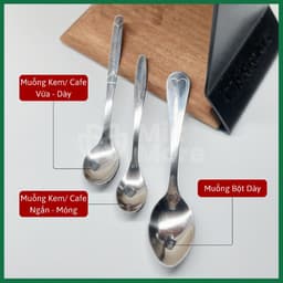 Combo 10 muỗng inox 430 Anpha Cook hàng Việt Nam chất lượng, pha cà phê, trà, pannacotta Mixmore 2