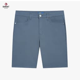 Quần đùi nam kaki GENVIET JEANS dáng ống đứng màu trơn co giãn nhẹ đứng form thoải mái basic dễ phối đồ 8975 6