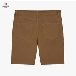Quần đùi nam kaki GENVIET JEANS dáng ống đứng màu trơn co giãn nhẹ đứng form thoải mái basic dễ phối đồ 8975 2