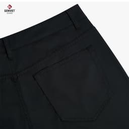 Quần đùi nam kaki GENVIET JEANS dáng ống đứng màu trơn co giãn nhẹ đứng form thoải mái basic dễ phối đồ 8975 3