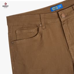 Quần đùi nam kaki GENVIET JEANS dáng ống đứng màu trơn co giãn nhẹ đứng form thoải mái basic dễ phối đồ 8975 7