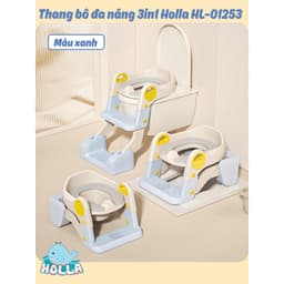 Thang bô Kèm Bô vệ sinh cho bé 2IN Bệ Lót Thu Nhỏ Bồn Cầu Có Tay Vịn Gấp Gọn An Toàn Cho Bé Yêu 4