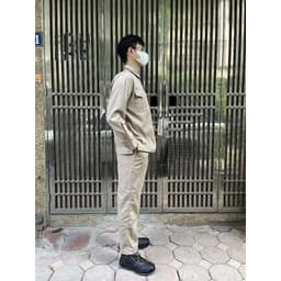 {Loại đẹp} Bộ quần áo bảo hộ lao động UNTG màu nâu chất vải Kaki Nam Định mềm, mát, công nhân 3