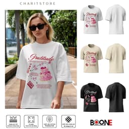 Áo thun Unisex Nam Nữ in hình BÁNH KEM GRATITUDE, chất cotton 100% - BOONE - BNE00136 1