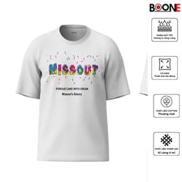 Áo thun Unisex Nam Nữ in chữ MISSOUT, chất cotton 100% - BOONE - BNE00119 2