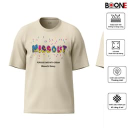 Áo thun Unisex Nam Nữ in chữ MISSOUT, chất cotton 100% - BOONE - BNE00119 4