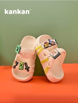 Sandal MineCraft Cho Bé Trai KanKanStore Xăng Đan Nhẹ Êm Chân Đính Kèm Sticker KA51 8