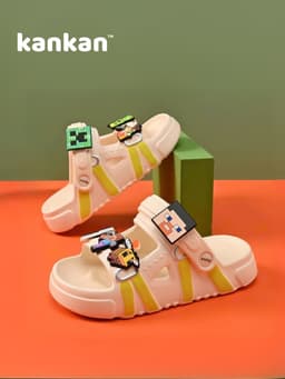 Sandal MineCraft Cho Bé Trai KanKanStore Xăng Đan Nhẹ Êm Chân Đính Kèm Sticker KA51 5