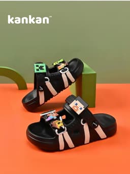 Sandal MineCraft Cho Bé Trai KanKanStore Xăng Đan Nhẹ Êm Chân Đính Kèm Sticker KA51 7