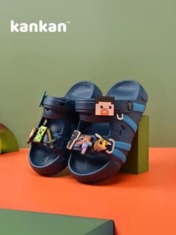 Sandal MineCraft Cho Bé Trai KanKanStore Xăng Đan Nhẹ Êm Chân Đính Kèm Sticker KA51 6