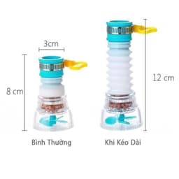 COMBO 6 Đầu Vòi Lọc Chống Bắn Nước Có Bộ Lọc Xoay 360 Độ - Đầu Lọc Nước 3 Tầng Kéo Dãn 12cm 7