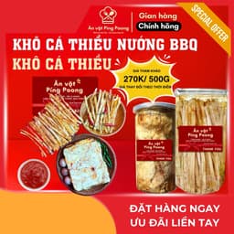 Khô Cá Thiều Nướng BBQ Ăn Liền Hộp 300G - Thiều Sợi, Tẩm Ướp Gia Vị, Thơm Ngon Độc Đáo Hấp Dẫn 1