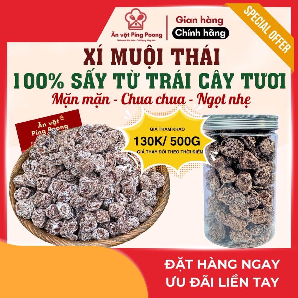 Xí Muội Mặn Thái Lan Có Hạt, Xí Muội Viên Mặn Chua Ngọt, Xí Muội Tuổi Thơ, Pha Chế Trà Cam Xí Muội