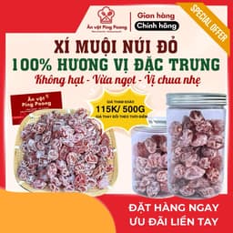 Xí Muội Núi Đỏ Không Hạt Lon 650G - Vị Chua Ngọt Truyền Thống, Qùa Biếu Tặng Tết, Đóng Gói Tiện Lợi 1