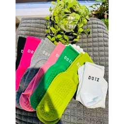 Sét 7 đôi Tất Tập Yoga Pilates Doit Màu Trơn Sọc Silicon Chống Trơn Trượt Tất Thể Thao NHÀ TH 9