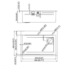 Chậu rửa bát 1 hố Keeper CR02-6846 | Chậu inox 1 hố | Tặng đầu vòi hút nước rửa chén 5