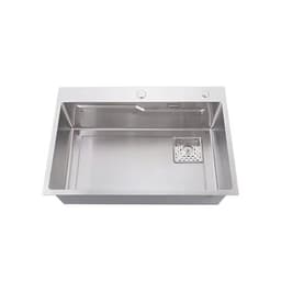 Chậu rửa bát 1 hố Keeper CR02-6846 | Chậu inox 1 hố | Tặng đầu vòi hút nước rửa chén 4