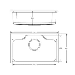 Chậu rửa bát 1 hố Keeper CR02-7546 | Chậu rửa bát 1 hố | Tặng đầu vòi hút nước rửa chén 2