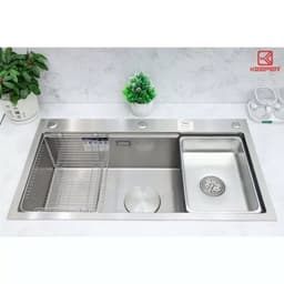 Chậu rửa bát 1 hố Keeper CR08 8245NE | Bồn rửa chén 1 hố inox 304 | Tặng kèm vòi 4