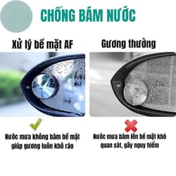 Bộ 2 gương cầu lồi đế hít chân không xoay 360 chống nước tránh điểm mù lái xe an toàn 5