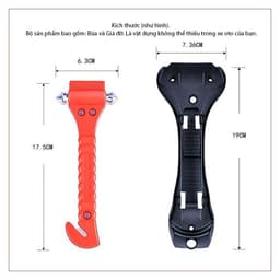 Búa phá kính ô tô, búa đập kính thoát hiểm khẩn cấp, búa phá kính đa năng 8